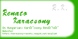 renato karacsony business card